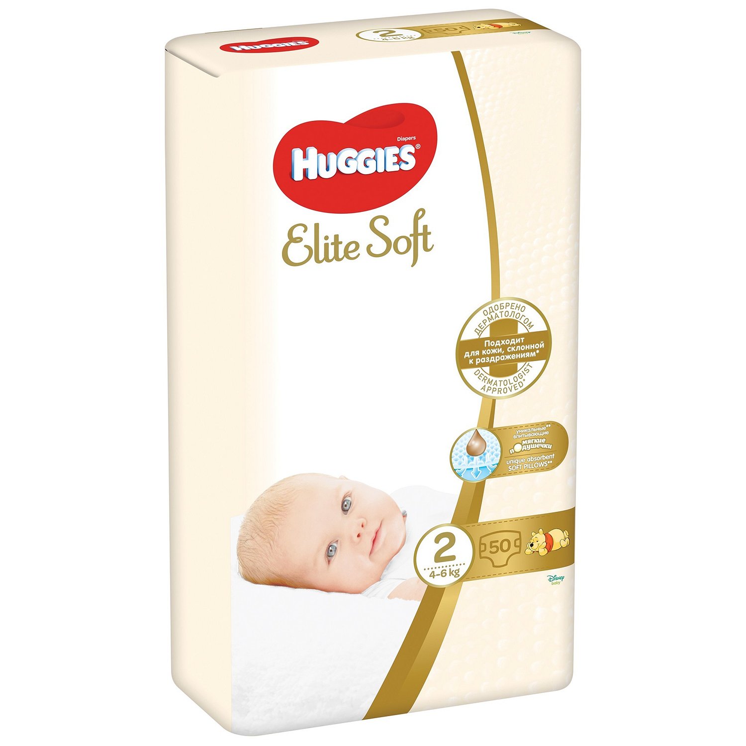 Huggies Elite Soft Подгузники детские одноразовые, р. 2, 50 шт, 4-6 кг фото