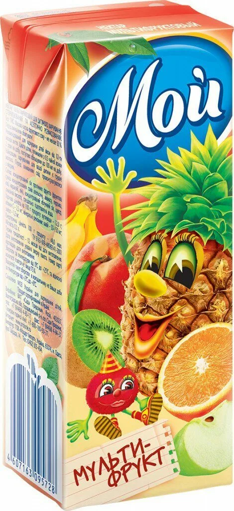 Мой нектар, сок, 0.2 л, 1 шт, мультифрукт, для детей с 12 месяцев фото