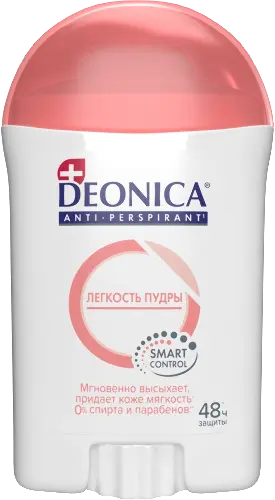 Deonica антиперспирант легкость пудры, дезодорант-стик, 40 мл, 1 шт. фото