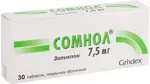 Сомнол, 7.5 мг, таблетки, покрытые пленочной оболочкой, 30 шт. фото