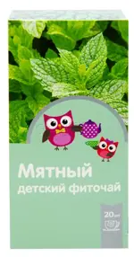 Фиточай детский мятный, фиточай, 1.5г, 20 шт, для детей с 3х месяцев фото