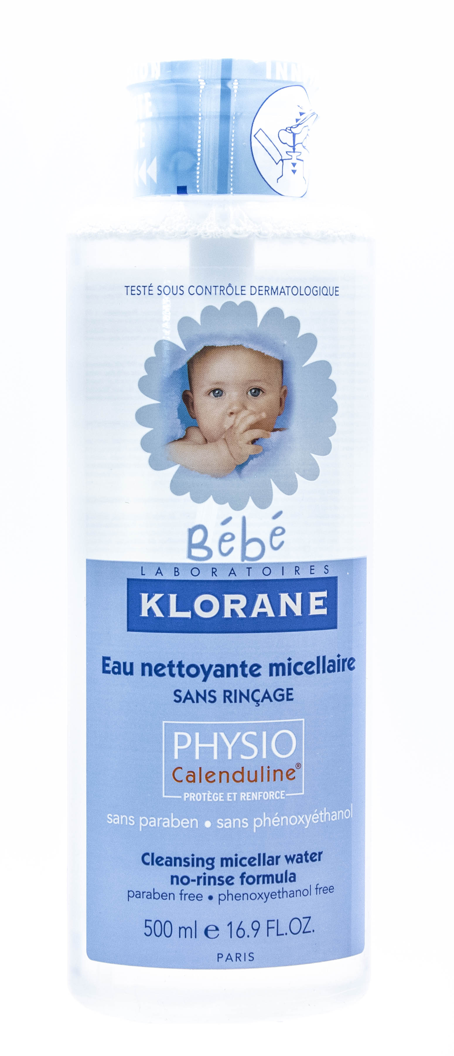 Klorane Bebe Детская Мицеллярная вода с календулой, мицеллярная вода, 500 мл, 1 шт. фото