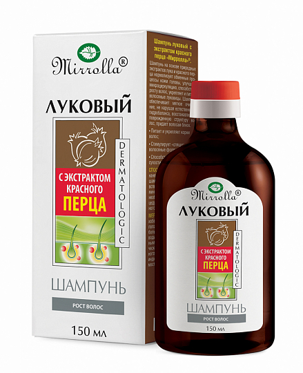 Mirrolla Шампунь луковый с экстрактом красного перца, шампунь, 150 мл, 1 шт. фото