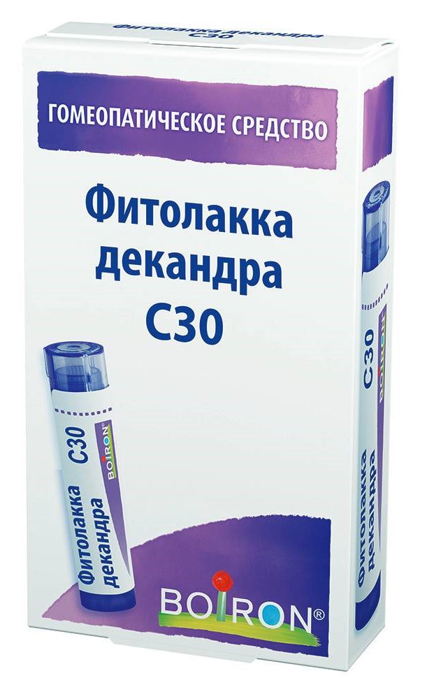 Фитолакка декандра С30, гранулы гомеопатические, 4 г, 1 шт. фото