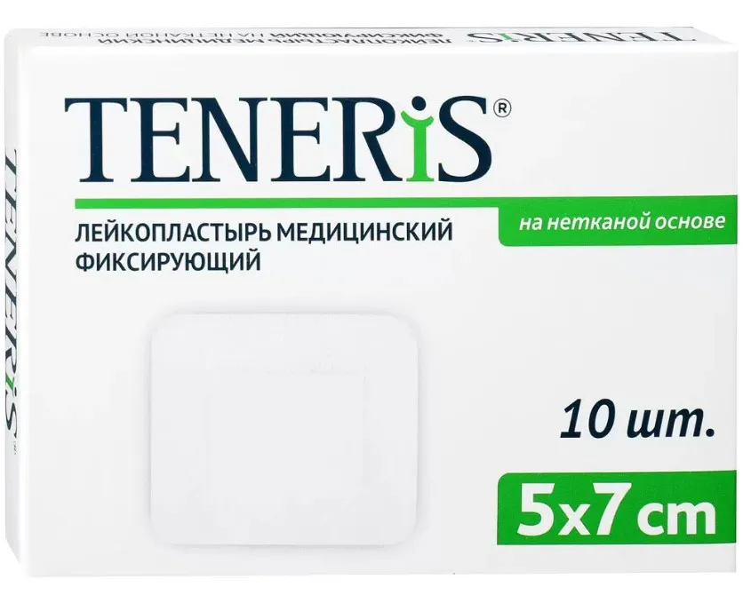 Teneris T-Pore Пластырь фиксирующий, 7.2 см х 5 см, пластырь, 10 шт, нетканая основа фото