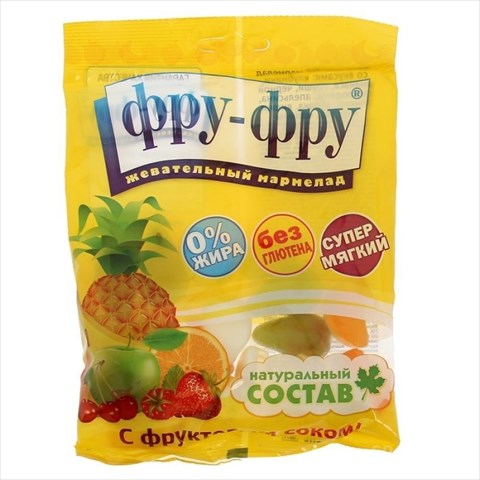 Фру-Фру Мармелад Фруктовый коктейль, мармелад жевательный, 100 г, 1 шт. фото