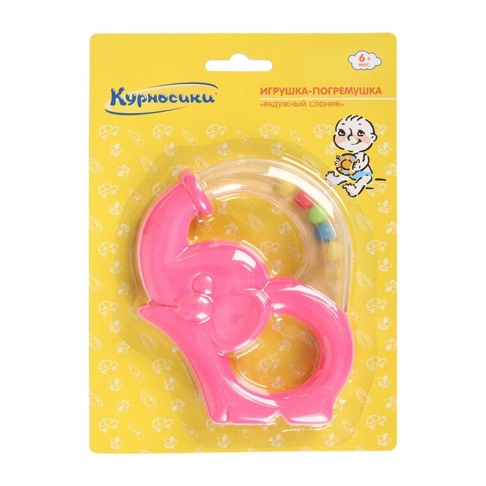 Курносики игрушка-погремушка Радужный слоник 6 мес+, 1 шт, в ассортименте, арт. 21373 фото