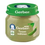 Гербер детское пюре, пюре, 80 г, 1 шт, кабачок фото