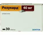 Розукард, 40 мг, таблетки, покрытые пленочной оболочкой, 30 шт. фото