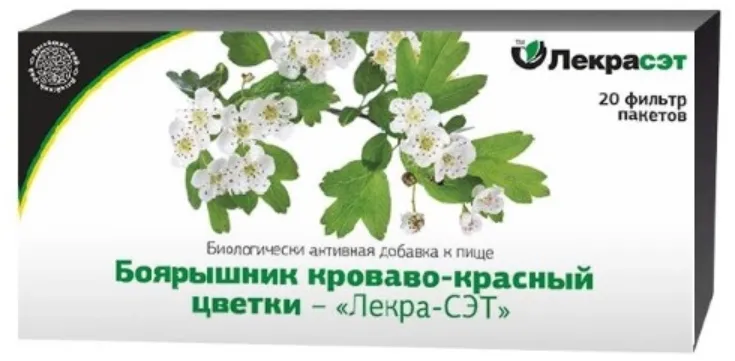 Боярышника красного цветки, 1.5 г, 20 шт. фото