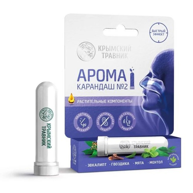 Крымский Травник Арома-карандаш №2 Гвоздика, карандаш для ингаляций, 1 шт. фото