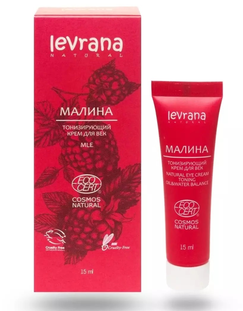 Levrana крем для век тонизирующий, крем, 15 мл, 1 шт, малина фото