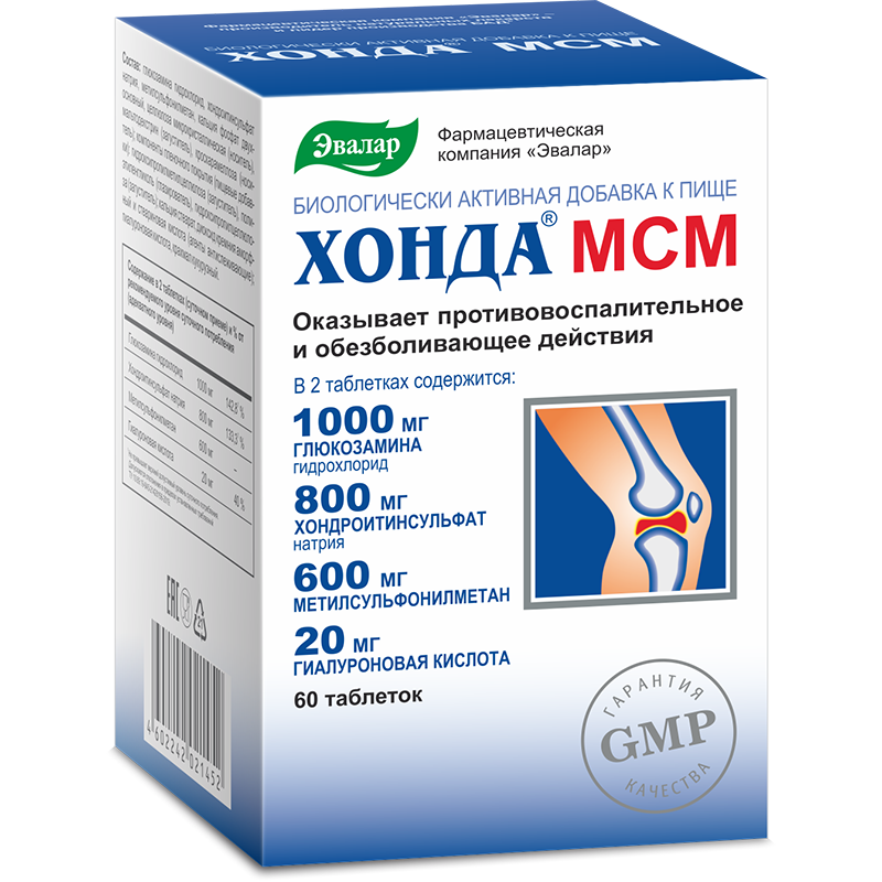 Эвалар Хонда МСМ, таблетки, 60 шт. фото