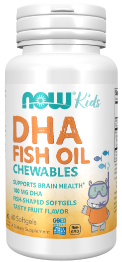 NOW Омега-3 ДГК, 100 мг, капсулы, 60 шт, для детей фото