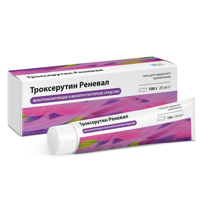 Троксерутин Реневал, 20 мг/г, гель для наружного применения, 100 г, 1 шт. фото