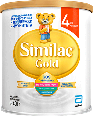 Similac Gold 4, напиток молочный сухой, 400 г, 1 шт, для детей с 18 месяцев фото