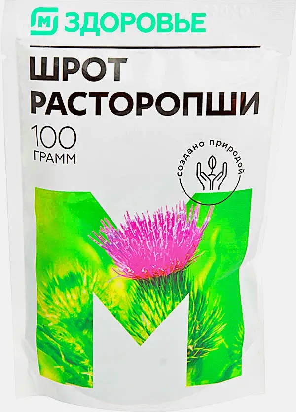 М Здоровье Шрот расторопши, порошок, 100 г, 1 шт. фото