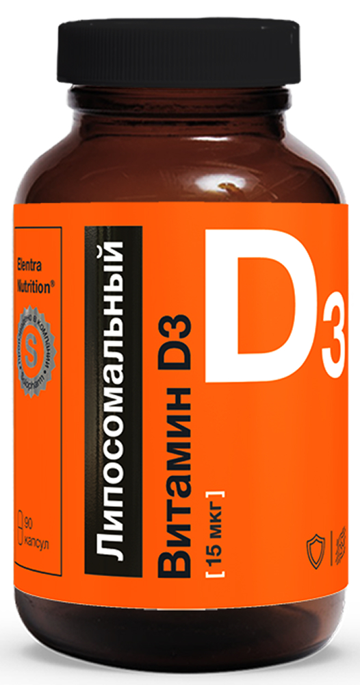 Elentra Nutrition Липосомальный витамин D3, 600 МЕ, капсулы, 60 шт. фото