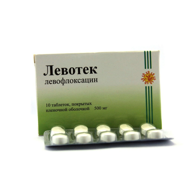 Левотек, 500 мг, таблетки, покрытые пленочной оболочкой, 10 шт. фото