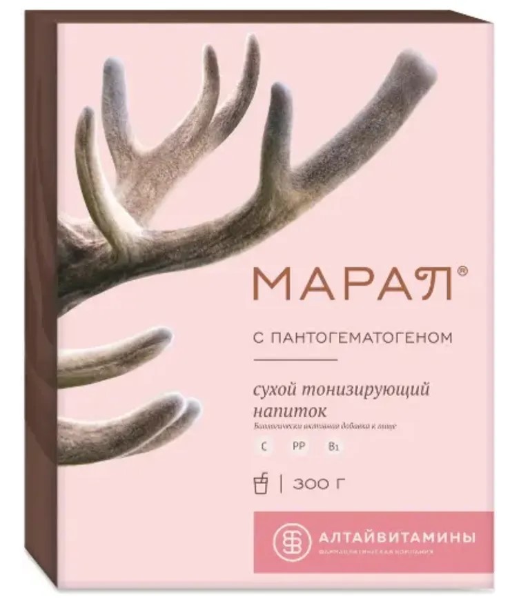 Марал с пантогематогеном Напиток сухой тонизирующий, порошок для приготовления напитка, 300 г, 1 шт. фото