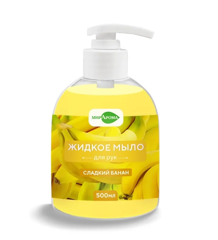 Мирарома Мыло жидкое для рук, мыло жидкое, 500 мл, 1 шт, сладкий банан фото