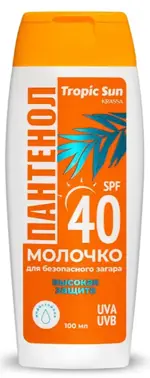 Krassa Tropic Sun Молочко Барьер для безопасного загара с пантенолом, молочко солнцезащитное, 100 мл, 1 шт, SPF 40 фото
