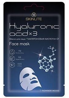Skinlite маска тканевая для лица гиалуроновая кислота х3, 1 шт. фото