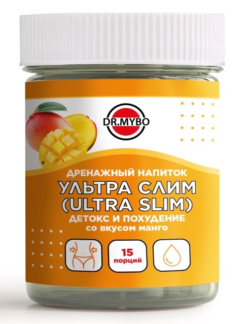 Dr mybo дренажный напиток Ультра слим детокс и похудение, порошок, 75 г, 1 шт. фото
