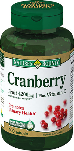 Natures Bounty Концентрат ягод клюквы, 4200 мг, капсулы, 100 шт, с витамином С фото