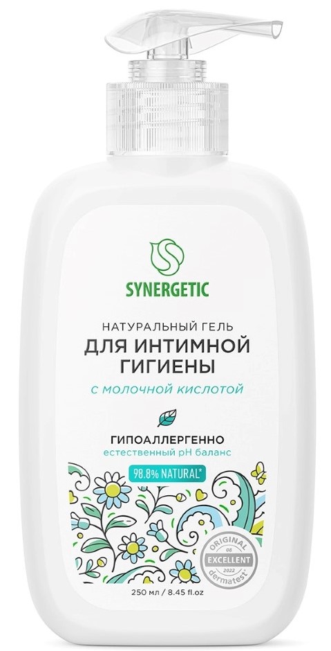 Synergetic Гель для интимной гигиены натуральный, гель, 250 мл, 1 шт. фото