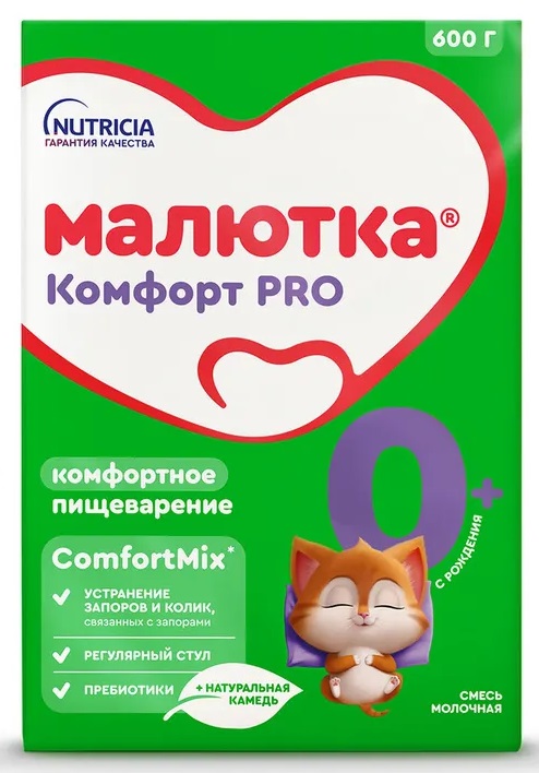 Малютка Комфорт PRO, смесь молочная сухая, 600 г, 1 шт. фото