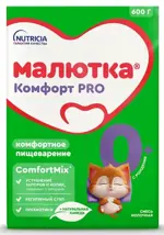 Малютка Комфорт PRO, смесь молочная сухая, 600 г, 1 шт. фото