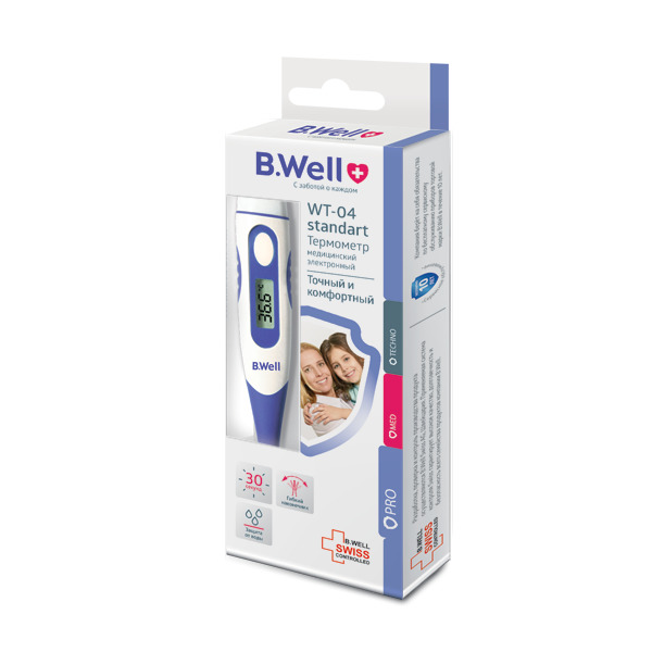 Термометр медицинский электронный WT-04 standart, 1 шт. фото