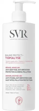 SVR Topialyse Protect+, бальзам для тела, 400 мл, 1 шт, для ухода за сухой и атопичной кожей фото