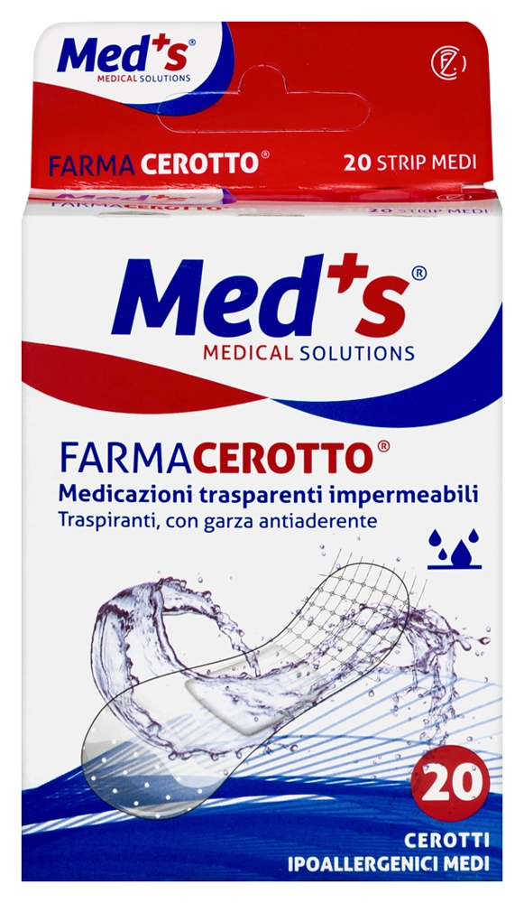 Farmacerotto trasparente impermeabile Пластыри фиксирующие водонепроницаемые прозрачные, 19 х 72 мм, лейкопластырь, 20 шт. фото