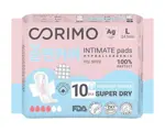 Corimo Прокладки впитывающие женские гигиенические анатомической формы, р. L, прокладки гигиенические, 10 шт, 4 капли фото