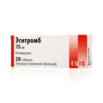 Эгитромб, 75 мг, таблетки, покрытые пленочной оболочкой, 28 шт. фото