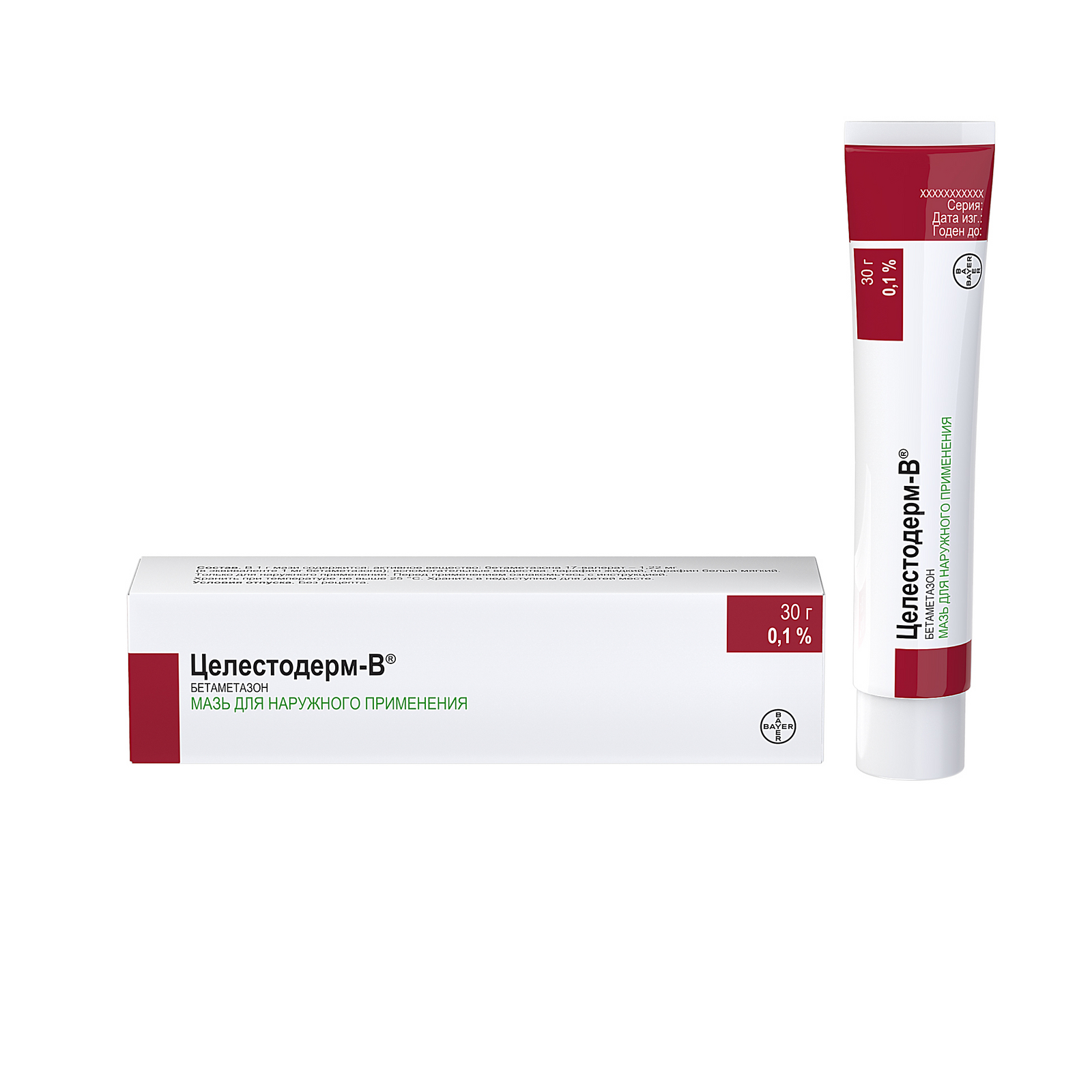 Целестодерм-В, 0.1%, мазь для наружного применения, 30 г, 1 шт. фото