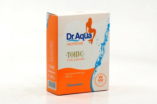 Dr Aqua Соль для ванн морская Тонус, соль для ванн, 250 г, 2 шт, пихта фото