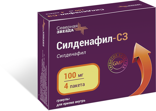 Силденафил-СЗ, 100 мг, гранулы для приема внутрь, 1,2 г, 4 шт. фото