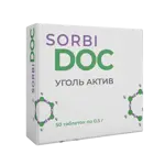 Sorbidoc Уголь актив, 500 мг, таблетки, 50 шт. фото