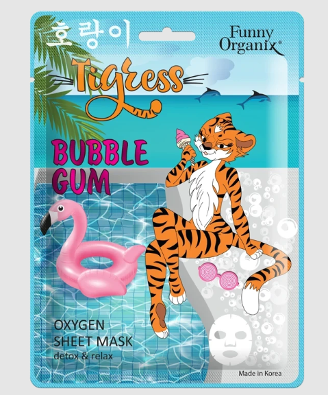 Funny Organix маска-антиоксидант для лица тканевая кислородная, маска для лица, 25 г, 1 шт, Детокс и Релакс фото