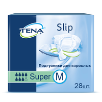 Tena Slip Super Подгузники для взрослых, Medium M (2), 28 шт, 73-120 см фото