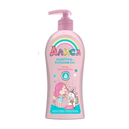 Алиса Шампунь-бальзам 2в1 для детей легкое расчесывание, шампунь детский, 350 мл, 1 шт. фото