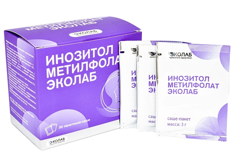 Эколаб Инозитол метилфолат, порошок растворимый, 3 г, 30 шт. фото