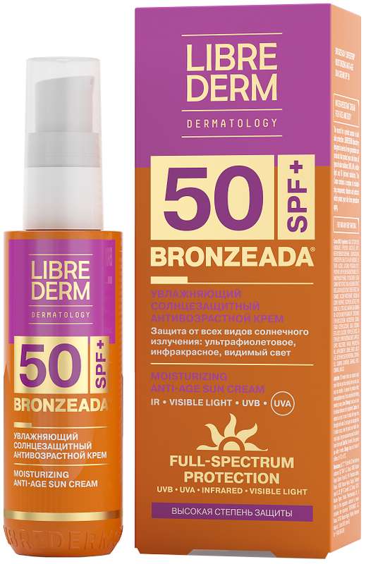 Librederm Bronzeada Anti-Age Крем солнцезащитный SPF50, крем, 50 мл, 1 шт. фото