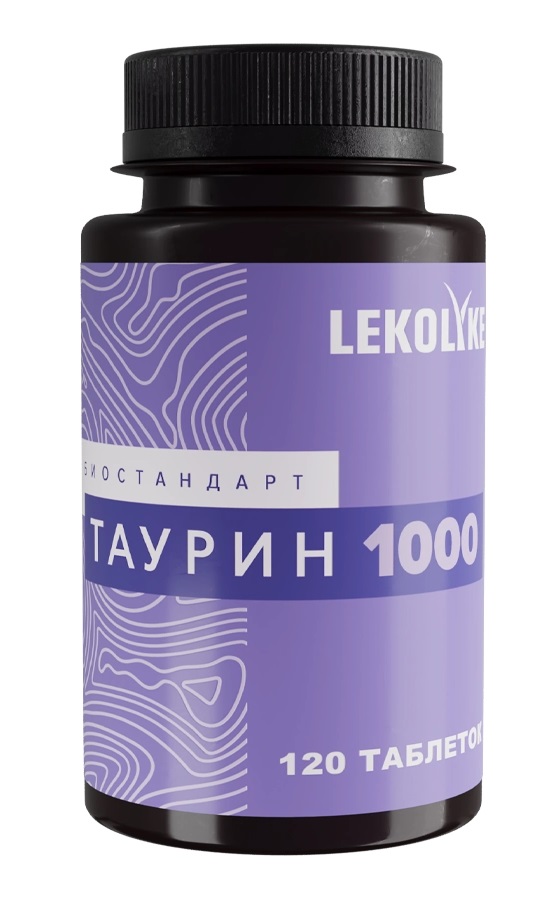 Lekolike Биостандарт Таурин, 1000 мг, таблетки, 120 шт. фото