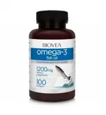 Biovea Омега-3 рыбий жир, 1200 мг, капсулы, 100 шт. фото 