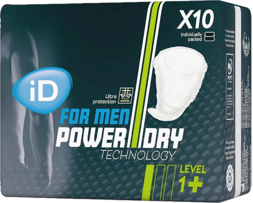 ID Прокладки урологические для мужчин level 1, прокладки урологические, 10 шт. фото