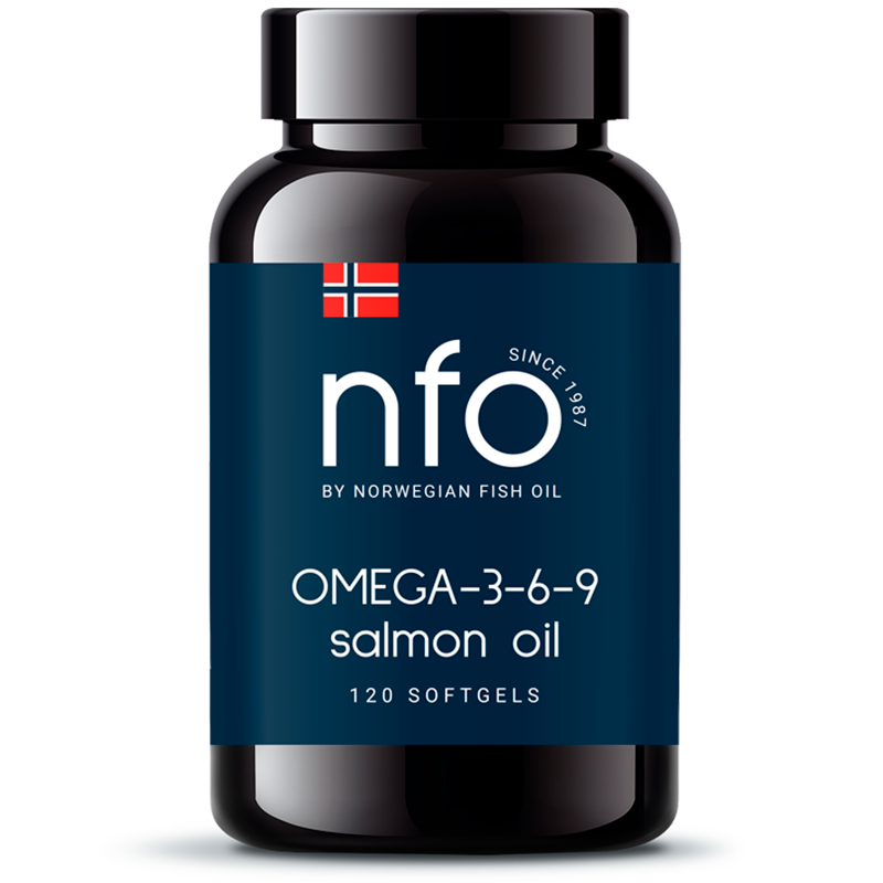 NFO Омега 3-6-9 Масло лосося, 745 мг, капсулы, 120 шт. фото
